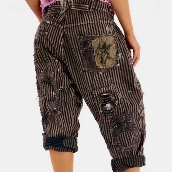 Magnolia Pearl Yarn Dyed Patchwork Striped Miners - Picture 3 of 16